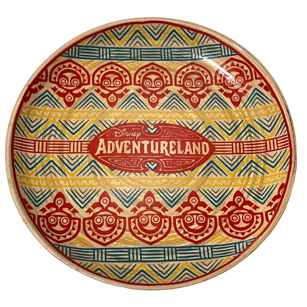 Disney Adventureland Enchanted Tiki 9" Bamboo Plate Menehune Parks Exclusive